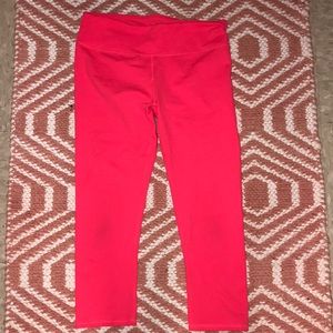 Bright Pink capris leggings fabletics